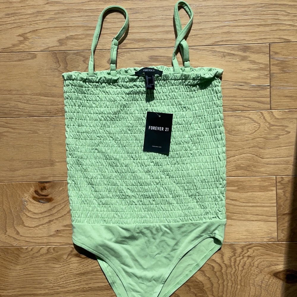 Forever 21 muted lime green bodysuit